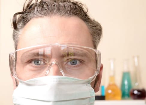 Mature male looking at camera at hospital, close up shot