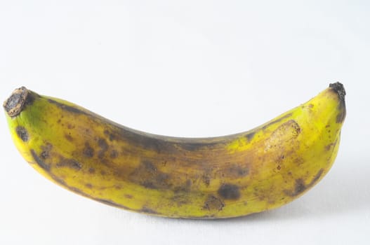 Very Ripe Healthy Banana on a White Background