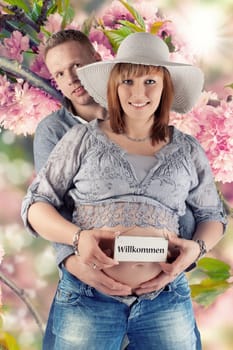 parents-to-be in spring