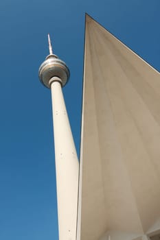 TV tower with part of the roof