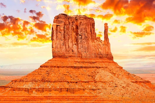 The unique landscape of Monument Valley, Utah, USA.