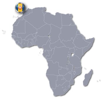Map of Africa with Madeira