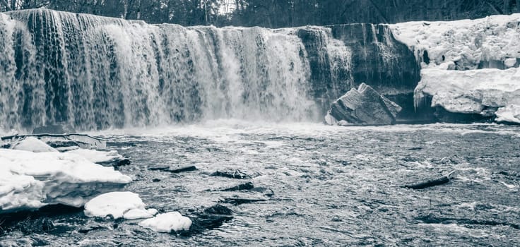 Waterfall close-up, toning