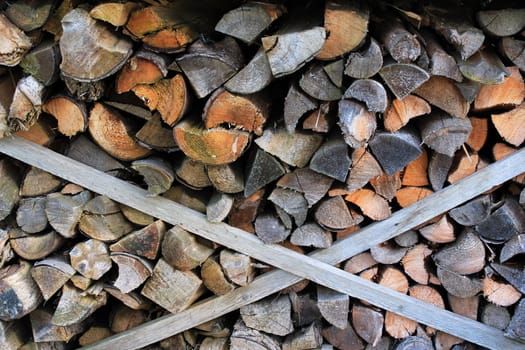 A stack of firewood