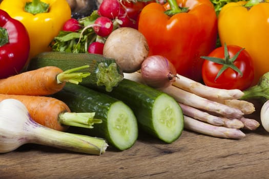 Healthy diet with fresh vegetables