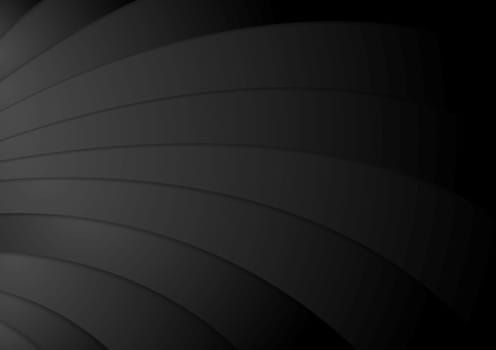 Abstract black waves tech background