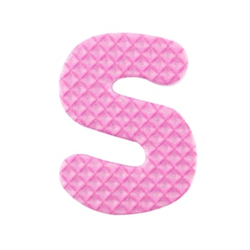 S letter, Alphabet isolated on white background , with clipping path.