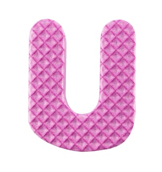 U letter, Alphabet isolated on white background , with clipping path.