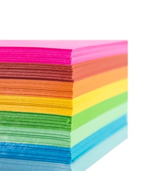 Colourful Paper isolated on white.