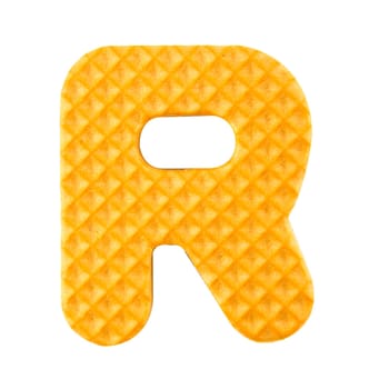 R letter, Alphabet isolated on white background , with clipping path.