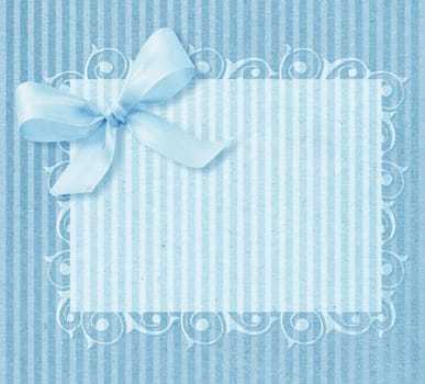 Baby boy arrival card with copy space to add text.