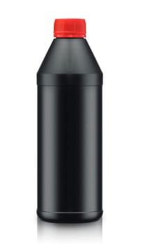 Black Oil Bottle isolated on white background. (with clipping work path)