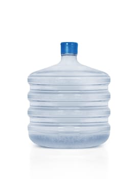 Plastic water bottle isolated on white background, (clipping work path included).