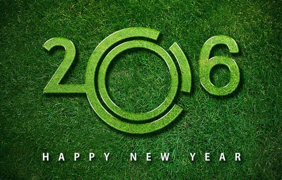Happy new year 2016, with ecology concept for 2016 year