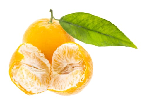 pile of Clementine Mandarin Oranges isolated on a white background (with clipping work path)
