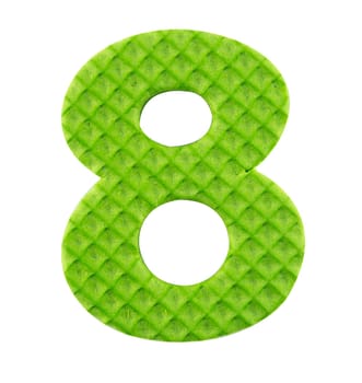 8 Number, Alphabet isolated on white background , with clipping path.