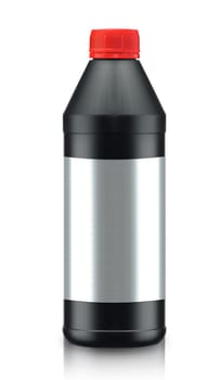 Black Oil Bottle isolated on white background. (with clipping work path)