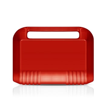 Three dimentional tool box or Toolkit isolated on white.  (with clipping work path)