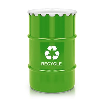 Green barrel of bio fuel, environment conceptual design. (with clipping work path)