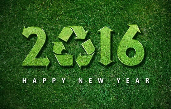 Happy new year 2016, with ecology concept for 2016 year, the same concept available for 2017 year.