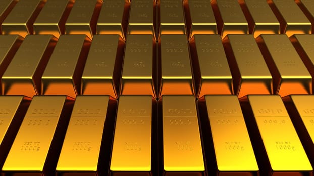 Set of gold bars isolated for adv or others purpose use