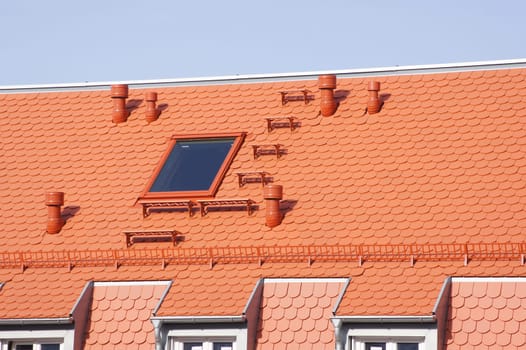 Roof of a residential and commercial building