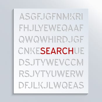 Concept for Information filtering and information retrieval. Abstract background design.