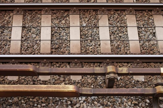 The plan view on a track bed of the Austrian rail network.