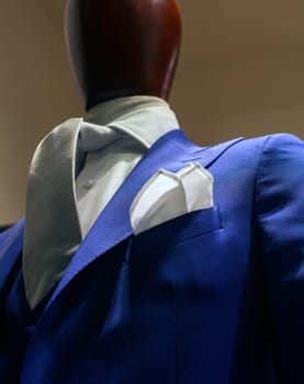 Business suits on shop mannequins high fashion retail display