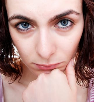 Young and beauty woman looking at you.