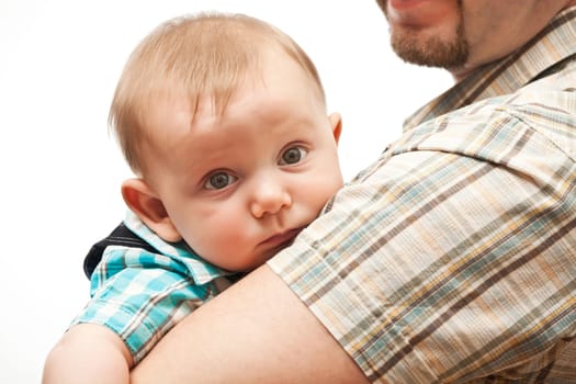 portrait of cute caucasian baby