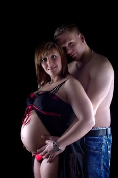relaxed parents-to-be