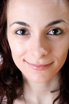 Close-up of a beautiful woman face.