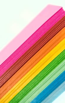 Colourful Paper isolated on white.