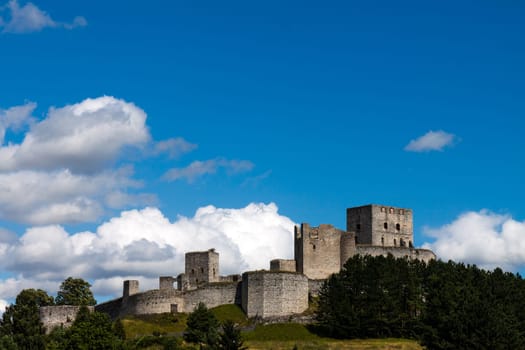 Czech Republic - Summer Landscape with Medieval Stone Castle Ruins Rabi