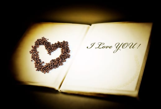 Love message on a white paper.
