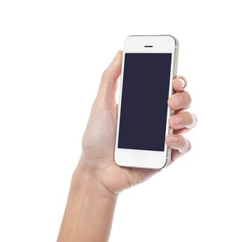 Latest cellphone being displayed for sale
