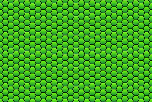 Honeycomb pattern in green as background