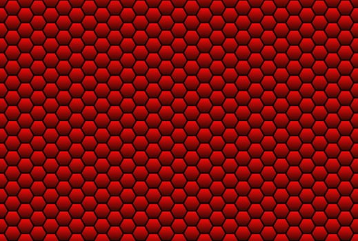 Honeycomb pattern in red as background