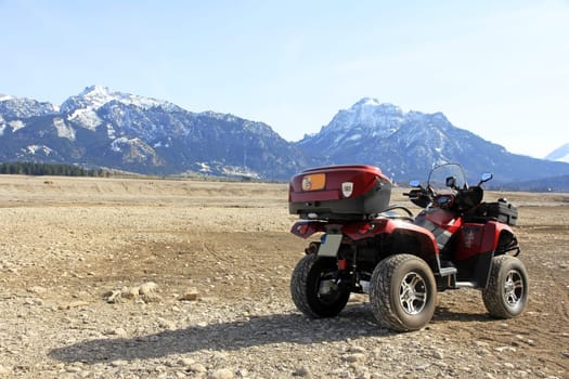 With the ATV in the off-road