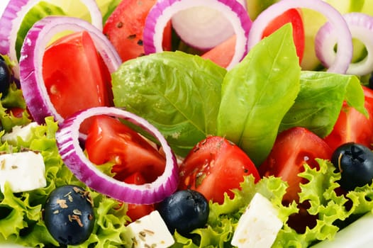 Vegetable salad bowl. Balanced diet