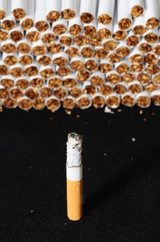 Close-up of Tobacco Cigarettes Background or texture