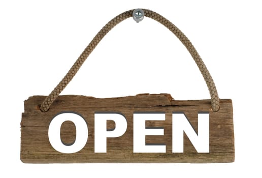 Insulated wooden board with rope for hanging: Open