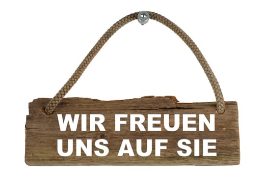 Insulated wooden board with rope: We look forward to it