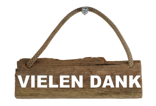 Insulated wooden board with rope for hanging: Thank you