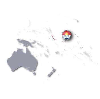 Pacific map with Kiribati