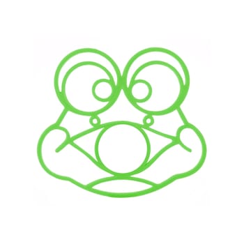 An abstract image of a frog background on white