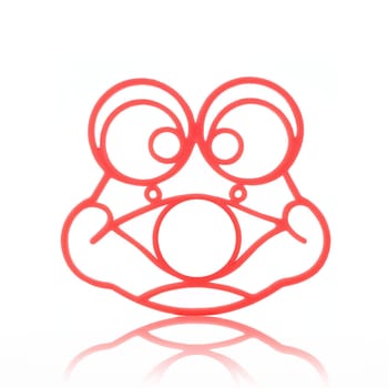 An abstract image of a frog background on white