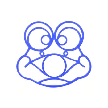 An abstract image of a frog background on white
