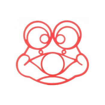 An abstract image of a frog background on white
